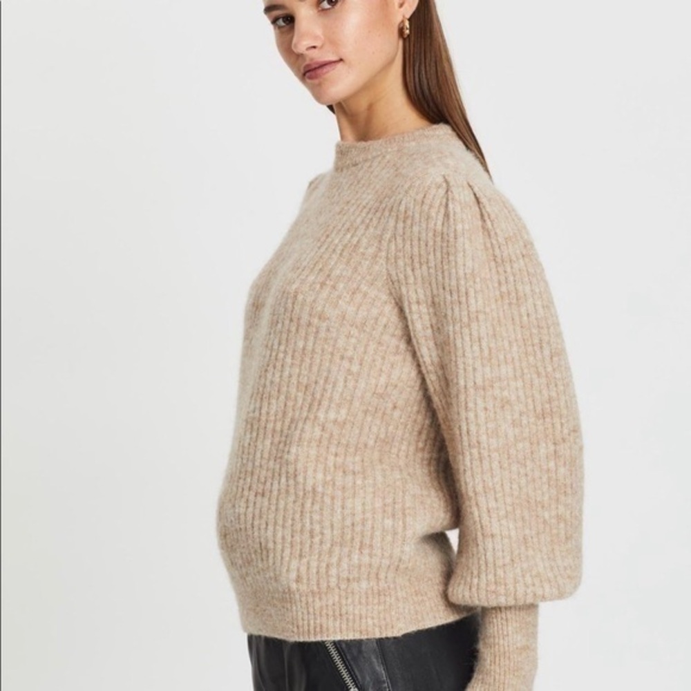 LEITH puff shoulder sweater size S
